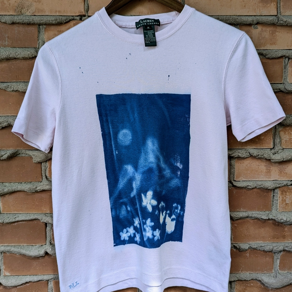 Lauren Ralph Lauren Pink T-Shirt with Blue Graphic